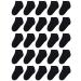 Cooraby 25 Pairs Kids' Low Cut Socks Half Cushion Sport Ankle Athletic Socks Black 8-10 Years