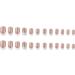 SINLOV Medium French Snowflake False Nails Nude Fake Nails Glossy Press on Nails Ballerina Acrylic Full Cover Fake Nails for Women and Girls - Buy Online on GoSupps.com