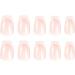 24pcs French Tip Stick on Short Square False Nails - Nude Removable Glue-on Fake Nails for Women and Girls - Nail Art Accessories 0232Y22 - Buy Online on GoSupps.com