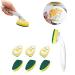 Dish Wand Refills Sponge 1 Dish Wands and 7 Refill Replacement Heads Perfect for Kitchen Dishwashing and Sink Cleaning Non-Scratch and Replaceable (Green)