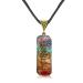 DEEPOW ANLACOCN Healing 7 Chakra Necklace with Rainbow Crystals Orgone Energy Generator for Balancing 7 Chakras Meditation Yoga Spiritual Jewelry