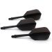 CUESOUL ROST Integrated Dart Shaft and Flights - Set of 3 Black, Medium Slim Shape - Buy Online on GoSupps.com