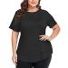 COOTRY Plus Size Workout Tops for Women Short Sleeve Loose fit Shirts Athletic Gym Yoga Clothing 2X Black