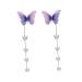 FRCOLOR 1 Pair Butterfly Tassel Side Clip Hair Clips Mini Clips Claw Clips Barrettes Clips for Hair 90s Tassel Hairpin Moving Clips Hairpins Bobby Accessories Wedding Purple Bride Alloy 15X4.5X1CM Purple