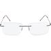 Rimless Progressive Multifocus Reading Glasses - Blue Light Blocking No Line Multifocal Eyewear for Men & Women - Lightweight Titanium 3.5x Magnification Eyeglasses - Buy Online on GoSupps.com
