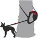 Dogxi 5m Retractable Dog Leash for Small & Medium Dogs - Adjustable Black Belt with Carabiner Perfect for Car Use - 25kg Capacity - Buy Online on GoSupps.com
