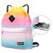 WANDF Drawstring Backpack with Shoe Pocket Gym Bag Water-Resistant String Sackpack Cinch Bag for Women Girls Men Rainbow