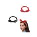 Voarge 2 Pieces Head Scarf for Women Retro Flower Print Hair Bands Vintage Rabbit Ear Hair Accessories for Women and Girls Twist Bow Wired Headbands