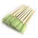100PCs eco-friendly Eyelash Brush with Biodegradable and Compostable Wood Stick Handle and Nylon Brush for Eyelash Extension Use (Green)