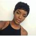 Yviann Pixie Cut Wigs Short Human Hair Wigs for Black Women Short Straight Black Ladies Wigs 1B Color Natural Straight-1B