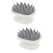 Fomiyes 2st Shampoo brush hairbrush hairbrush silicone hair hair-head skin brush clothes scalp massage brush hair shower brush care rubber head comb massager men and women plastic