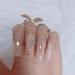 24pcs Luxury Super Long Wedding False Nails - Rectangular Acrylic Nails for Women - Nude Glossy Press On Nails - City Beauty - Buy Online on GoSupps.com