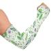 Dussdil Spring Leaves Butterflies Gardening Arm Sleeves Green Branches Farm Defense UV Sun Protection Cooling Arm Sleeves for Garden Farm Women Men with Thumb Hole