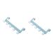 Alipis 2pcs Metal Clothing Rack Towel Hooks Door Towel Rack Clothes Hooks Hook up Multifunction Row Hook Size 1x2pcs Bluex2pcs