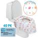 Waterproof Disposable Toilet Seat Covers for Kids & Adults (40 Pack) - Germ Protection for Public Toilets - XL Size Covers Whole Toilet - Blue/Sports Design - Individually-Wrapped, Plastic Lined (Pack of 1) - Buy Online on GoSupps.com