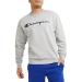 Champion Men's Powerblend Fleece Crew Sweatshirt for Men, Crewneck, Script (Reg. or Big & Tall) Standard Large Oxford Gray Script
