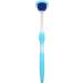 Tongue Cleaner Brush - Silicone Oral Hygiene Tool for Adults | Long Handle - Blue - Buy Online on GoSupps.com