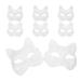 Kichvoe cats- 8 pieces of empty paper half-face masks themselves paintable fuchs mask masks carnival masks animal regulations for dance parties