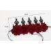 Gothic Floral Crown Headband Bridal Flower Garland Headband Hair Wreath Garland Floral Headpiece with Ribbon Women Girls Flower Tiara Hair Accessories for Wedding Cosplay Halloween Party Photography Wine Red - Buy Online on GoSupps.com