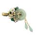 Chinese Lucky Jade Hairpin Women Vintage Tassel Hair Clip Hanfu Accessories Antique Cosplay Hair Clip Gift