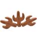 Wendysun 2pcs Cartoon Wood Teether - Natural Animal Cactus Shape for Baby Teething - Beech Teether DIY Pendant Toy - Buy Online on GoSupps.com