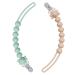 Silicone Pacifier Clip with Cute Elephant Shape Design Pack of 2 100% Silicone Pacifier Strap with Metal Clip (Green and Pale Orange)