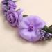 Wedding Bride Garland Women Floral Headband Flower Girl Adjustable Headwear Ladies Artificial Floral Hoop wih Wristband Beach Hawaii Wreath Crown Set Bohemia Headpieces Bracelet for Party Festival purple - Buy Online on GoSupps.com