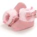 Baby Winter Fleece Booties | Non-Slip Soft Sole Shoes for Boys and Girls | Adjustable Crawling Prewalker Boots | 6-12 Months | D Pink - Buy Online on GoSupps.com
