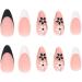 Justotry 24 Pcs Stiletto Flower Fake Nails | Long Matte Black and White French Press on Nails | Beautiful Almond Stick on Nails for Women | Acrylic Extra Long False Nails with Glue | Nail Art Flower & Stiletto - Buy Online on GoSupps.com