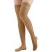 Collections Etc Thigh High Compression Stockings Moderate (15-20 mmHg) Closed Toe - Made in USA - Medium Beige - Buy Online on GoSupps.com