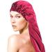 Women's Extra Large Satin Sleep Cap for Long Curly Hair - Long Satin Hair Bonnet for Sleeping - Hair Protection and Elastic Fit - Buy Online on GoSupps.com