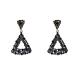 Earrings for Women Ladies Earrings Fashion Black Triangle Rhinestone Drop Earrings Ladies Retro Pendant Earrings Girls Wedding Birthday Jewelry Fashion Earrings Earrings for Women