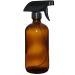 Amber Spray Bottle Fine Mist Long Straw (Color May Vary) 16 Ounces