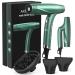 Hair Dryer Professional Dual Ionic Blow Dryer with Magnetic Nozzle 12 Modes 110000 RPM High-Speed Brushless Motor Super Quiet Foldable Dryer for Travel Salon Intelligent Constant Temperature