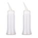 UNVOJL 2 Pack Applicator Bottle with Angle Tip Hair Dyeing Bottles Salon Hair Coloring Dyeing Bottle with Scale (Large)