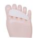 IWOWHERO Gel Bunion Toe Spreader Pair White Straighter Gel Bunion Support Pad Corrective Pad Hammer Pad Eversion Spreader Gel Bunion Spreader Separator for Bunion
