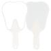 LVCHEN Cute Tooth Shaped Plastic Hand Mirrors - Dental Handheld Mirror High-Definition Makeup Mirror with Handle Dental Office Decorations with A Hole for Oral Clinic Salon Barber(White