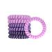 ZHOUMEIWENSP 6 Pcs Spiral Hair Ties  Purple Matte Hair Ties Plastic Phone Cord Hair Bands Ponytail Holder Coil Hair Ties for Any Kinds of Hair   Hair Styling Accessories ( Matte Candy Purple Colors) (Purple)