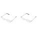 2X Unisex Flexible Frameless Reading Glasses Light Glasses 3.00 with Case
