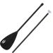 airSUP Tough 2 Piece Compact Paddle for Inflatable SUP Light 31oz with Oval Shaft - no Twist Black