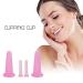 KRISMYA 4 Pcs Facial Cupping Set - Silicone Massage Cups for Face, Neck, Back & Eyes | Anti-aging Beauty Tool for Body Facial Care - Pink - Buy Online on GoSupps.com