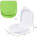 Zanspangenbox Set: 5 Press Brushes & Braces with Cord Band | Carabiner for Kids | Portable Denture Brush & Container (Green & White) - Ideal for On-the-Go Dental Care - Buy Online on GoSupps.com