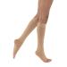 JOBST Opaque Knee High with SoftFit Technology Band, 15-20 mmHg Compression Stockings, Open Toe, Large, Natural Natural Large