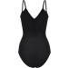 Dance Elite Camisole Leotard for Women - Aurora | Black V-Neck Dance Leotard - Moderate Leg | Adult L Size - Buy Online on GoSupps.com