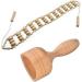 Massage tools massage rollers massage tab massage device 2-part wood therapy massager-Swedish wooden cup and roll rope-wooden therapy massager for lymphatic anti-cellulite-MU