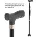 Canes Adjustable Walking Stick Height Adjustable Aluminum Alloy Cane with T Handle 4-pronged Pivot Base for All Terrain Grip Lightweight - Buy Online on GoSupps.com