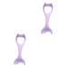 Housoutil Makeup Applicator 2pcs Mascara Brush Eyelash Makeup Tool Reusable Eye Stencils Eyeliner Stencils Eyes Template 15X5.7CMx2pcs Violetx2pcs