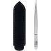 Shpitser German Stainless Steel Eyebrow Tweezers with Ceramic Blasted Slanted Tip - Black Leather Case - Buy Online on GoSupps.com
