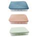 Healeved 3pcs Refrigerator Fridge Home Food Crisper Storage Trays Green Egg Blue Pink Stackable re-usable Assorted Color 30x21.3x6cm