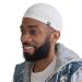 Breathable Cotton Stretchy Skull Cap Kufi Hats for Men in Cool Designs | Helmet Liner | Muslim Ramadan Gifts Eid Gifts White W/ Perforated Design